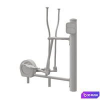 KOMPAN. Street fitness 3D Model Vray, Corona