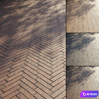 Brick paving slabs Type 5 3D Model Vray, Corona
