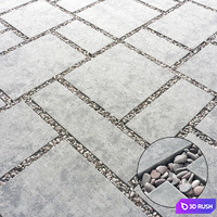 Tile square pebble low 2 n1 / Pebble slabs 3D Model Vray, Corona