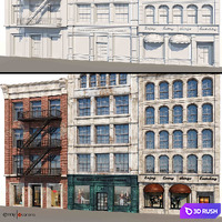 Architectural facades volA8 3D Model Vray, Corona
