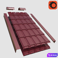 Metal Cascade 3D Model Corona