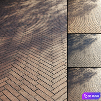 Brick paving slabs Type 6 3D Model Vray, Corona