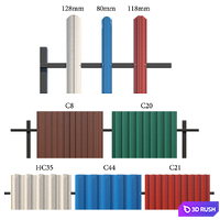 Fence set 3D Model Vray