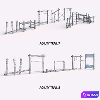 Agility Trail. Kompan 3D Model Vray, Corona
