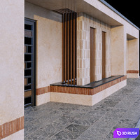 Gate 3D Model Vray, Corona
