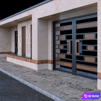 Gate 3D Model Vray, Corona