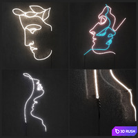 Neon light. Set 1 3D Model Vray