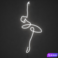 Neon light. Set 3 3D Model Vray
