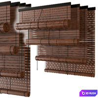 Wooden roller blind 3D Model Vray, Corona