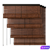 Wooden roller blind 3D Model Vray, Corona