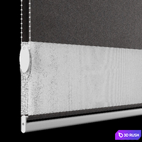 Zebra curtain 3D Model Vray, Corona
