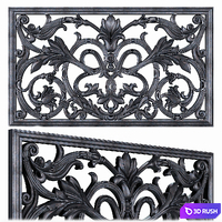 Fencing grille screen 3D Model Vray