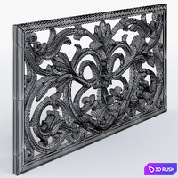 Fencing grille screen 3D Model Vray