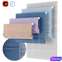 Roman Curtains 13 | Revati 3D Model Vray, Corona