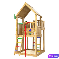 Jungle Gym Climbing Frame for Small Garden - Jungle Palace Fireman's Pole 3D Model Corona