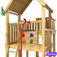 Jungle Gym Climbing Frame for Small Garden - Jungle Palace Fireman's Pole 3D Model Corona
