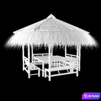 Bamboo gazebo 3D Model Vray