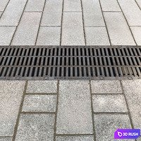 Standartpark rain grate and 2 types of paving stones 3D Model Corona