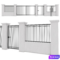 Fence_09 3D Model Vray, Corona