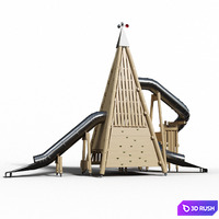 Children's game Pyramid complex 3D Model Corona