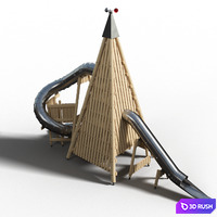 Children's game Pyramid complex 3D Model Corona