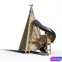 Children's game Pyramid complex 3D Model Corona