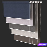 Roller blinds set 3D Model Corona