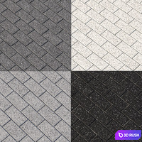 Granite paving slabs Type 1 3D Model Vray, Corona