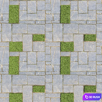 Decorative Floor Set 02 3D Model Vray