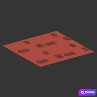 Decorative Floor Set 02 3D Model Vray