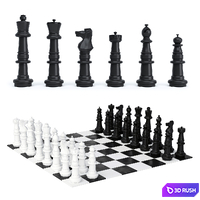 Garden chess pieces KSH-36 3D Model Corona