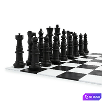 Garden chess pieces KSH-36 3D Model Corona