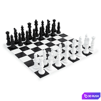 Garden chess pieces KSH-36 3D Model Corona