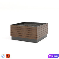 Mmcite. Flowerpots for trees 3D Model Vray, Corona