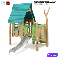 Kompan. the Wizards Hut 3D Model Vray, Corona