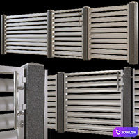 Fence_modern_01 3D Model Corona