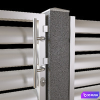 Fence_modern_01 3D Model Corona