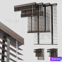 Venetian blinds 2 3D Model Vray, Corona