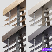 Venetian blinds 2 3D Model Vray, Corona