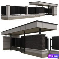 Entrance Group 3D Model Corona