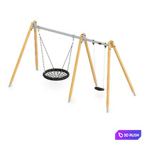 Swing 2,5m Solid Wood Kompan 3D Model Corona