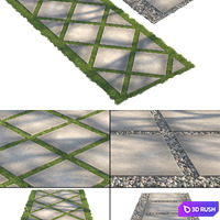 Garden elements set 3D Model Corona