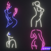 Neon Set 5 3D Model Corona