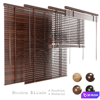 Wooden Blind 3D Model Vray, Corona