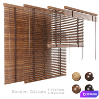 Wooden Blind 3D Model Vray, Corona