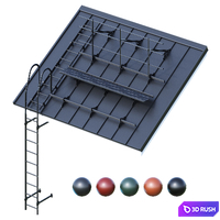 Seam roofing and security system Grand Line 3D Model Vray, Corona