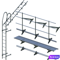 Seam roofing and security system Grand Line 3D Model Vray, Corona