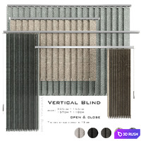 Vertical Blind 3D Model Vray, Corona