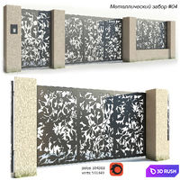 Metal fence # 04 3D Model Corona