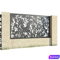 Metal fence # 04 3D Model Corona